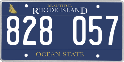 RI license plate 828057