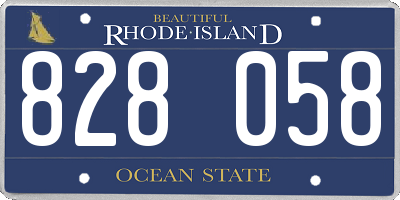 RI license plate 828058