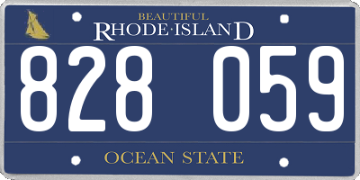 RI license plate 828059