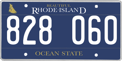 RI license plate 828060