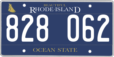 RI license plate 828062