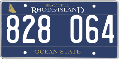 RI license plate 828064