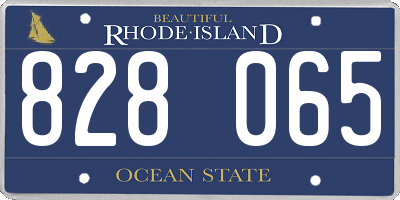 RI license plate 828065
