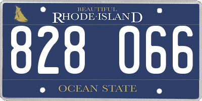 RI license plate 828066