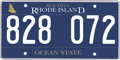 RI license plate 828072