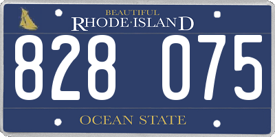 RI license plate 828075
