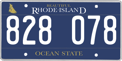 RI license plate 828078