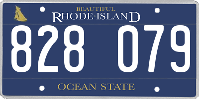 RI license plate 828079