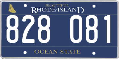 RI license plate 828081