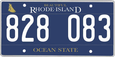 RI license plate 828083