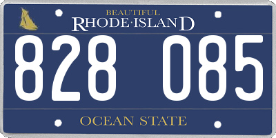RI license plate 828085