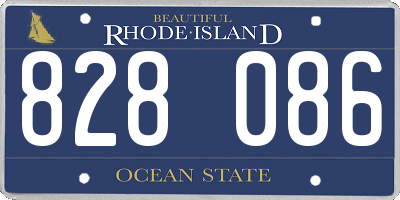 RI license plate 828086