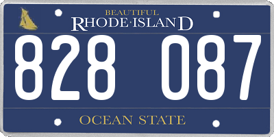RI license plate 828087