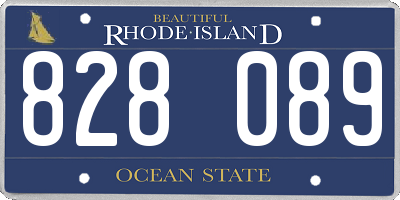 RI license plate 828089
