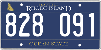RI license plate 828091