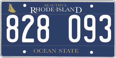 RI license plate 828093