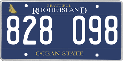 RI license plate 828098