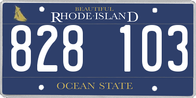 RI license plate 828103