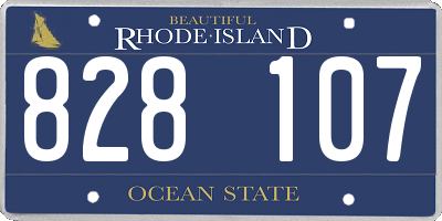 RI license plate 828107