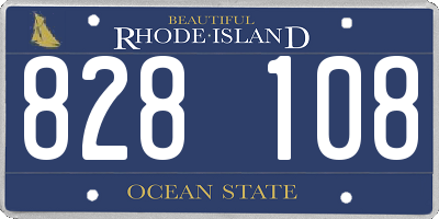 RI license plate 828108