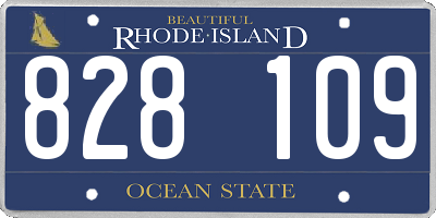 RI license plate 828109