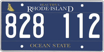 RI license plate 828112