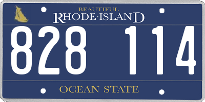 RI license plate 828114