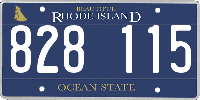 RI license plate 828115