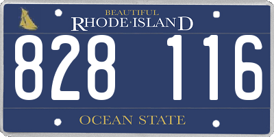 RI license plate 828116
