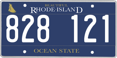 RI license plate 828121
