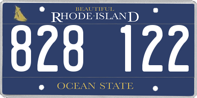 RI license plate 828122