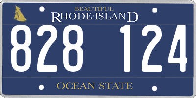 RI license plate 828124