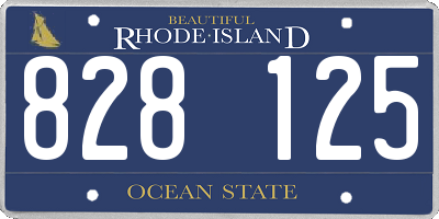 RI license plate 828125
