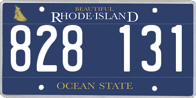 RI license plate 828131