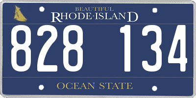 RI license plate 828134