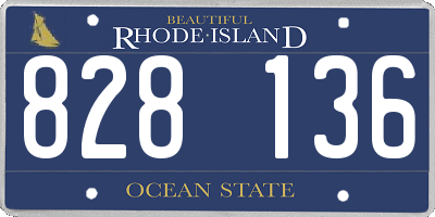 RI license plate 828136