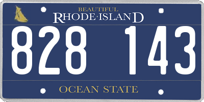 RI license plate 828143