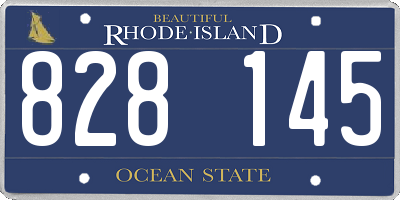 RI license plate 828145