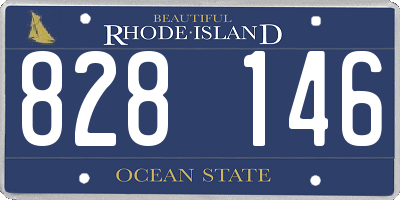 RI license plate 828146
