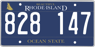 RI license plate 828147