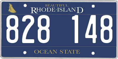 RI license plate 828148
