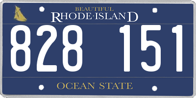 RI license plate 828151