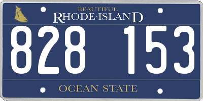 RI license plate 828153