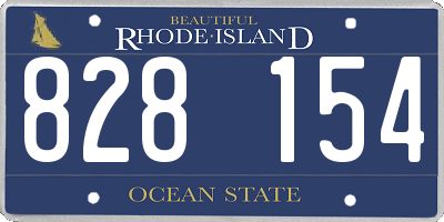 RI license plate 828154
