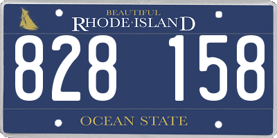 RI license plate 828158