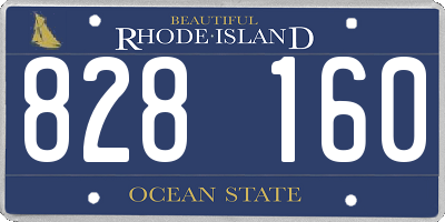 RI license plate 828160