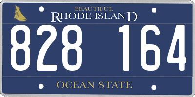 RI license plate 828164