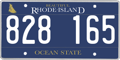 RI license plate 828165
