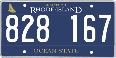 RI license plate 828167