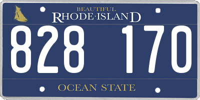 RI license plate 828170